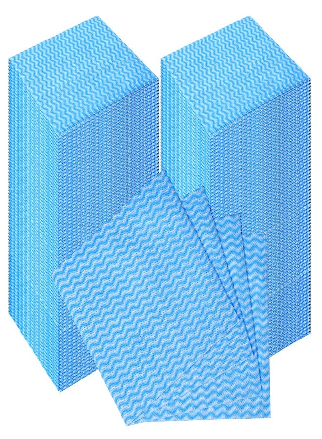 Lemecima 300 Pcs Disposable Dish Cloths for Kitchen Disposable Cleaning Cloth and Towels Handy Cleaning Wipes Disposable-Rags for Kitchen and Office(Blue) - Image 1